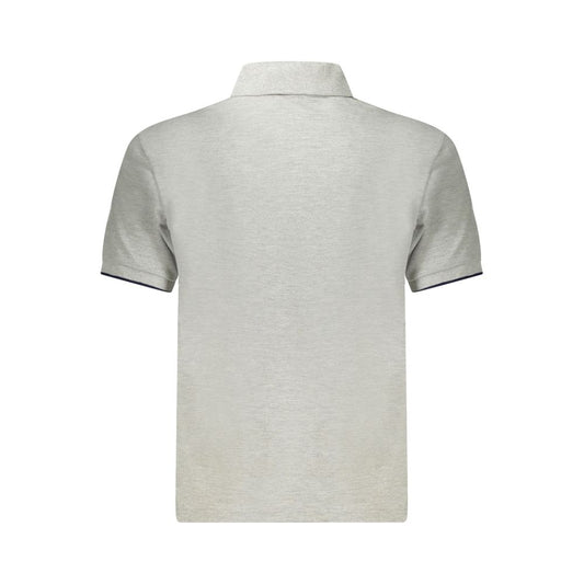 North Sails Gray Cotton Men Polo Shirt North Sails Gray