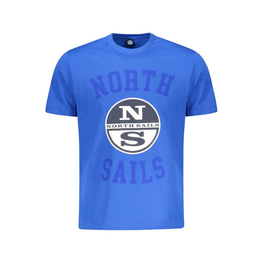 North Sails Blue Cotton Men T-Shirt North Sails Royal Blue
