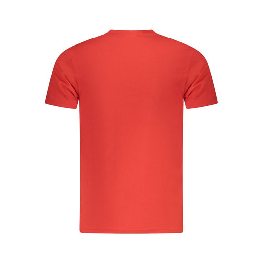 Cavalli Class Red Cotton Men T-Shirt Cavalli Class Tomato