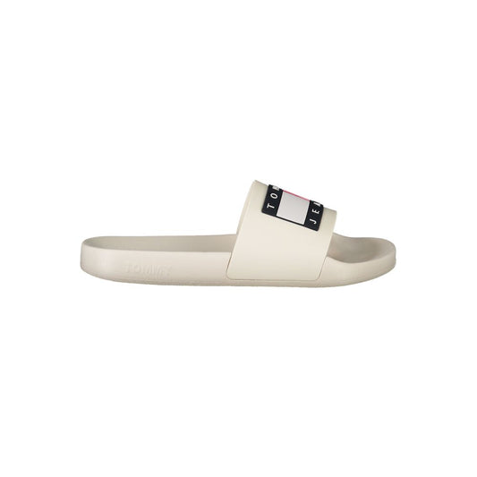 Tommy Hilfiger White Polyethylene Women Sandal Tommy Hilfiger Light Gray