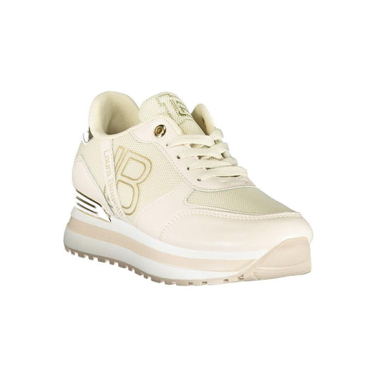 Laura Biagiotti Beige Polyester Women Sneaker Laura Biagiotti Antique White