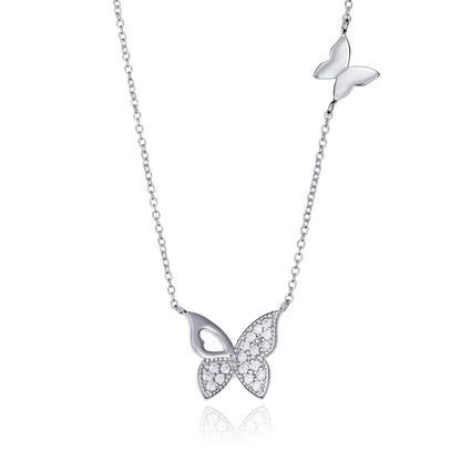 VICEROY JEWELS Mod. 71053C000-30 Silver 925° butterfly necklace for ladies with quartz analog movement and 10 ATM water resistance.