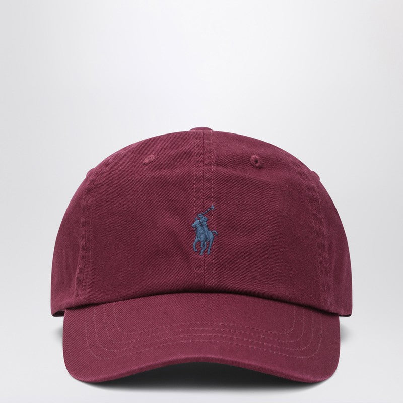 Polo Ralph Lauren Burgundy coloured baseball cap with logo