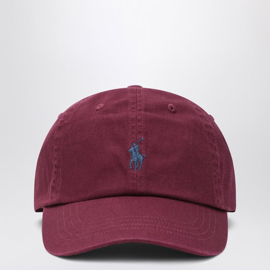Polo Ralph Lauren Burgundy coloured baseball cap with logo