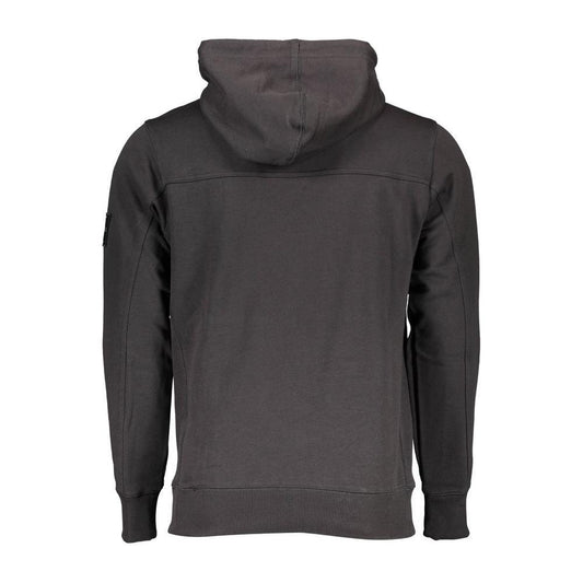 Calvin Klein Black Cotton Men Sweater with Hood