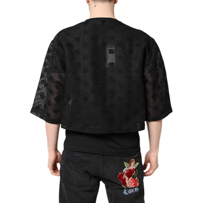 Dolce & Gabbana Black See Through Logo Short Sleeves T-shirt