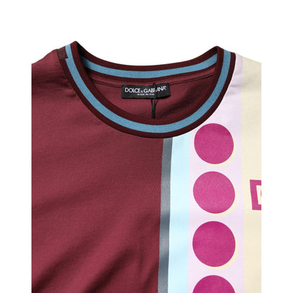 Dolce & Gabbana Multicolor Printed Logo Short Sleeve T-shirt