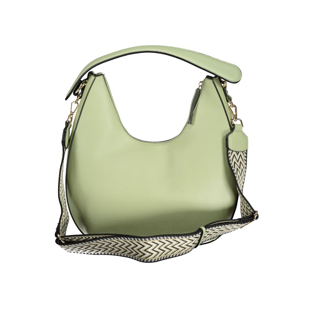 Front view with bag zipped and handles upright.