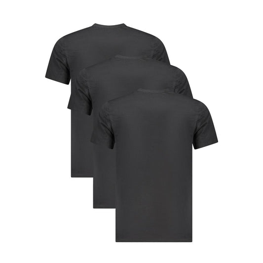 Calvin Klein black cotton men's t-shirt tri-pack with sleek design and embroidered logo, perfect for modern casual style.