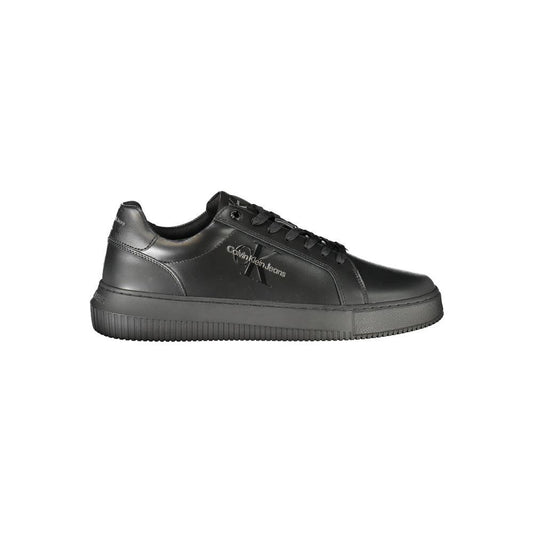 Calvin Klein black polyester sneaker with laces, contrasting details, logo, removable footbed, eco-friendly rubber sole.