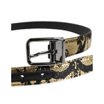 Dolce & Gabbana Multicolor Jacquard Leather Metal Buckle Belt BEL9408-90