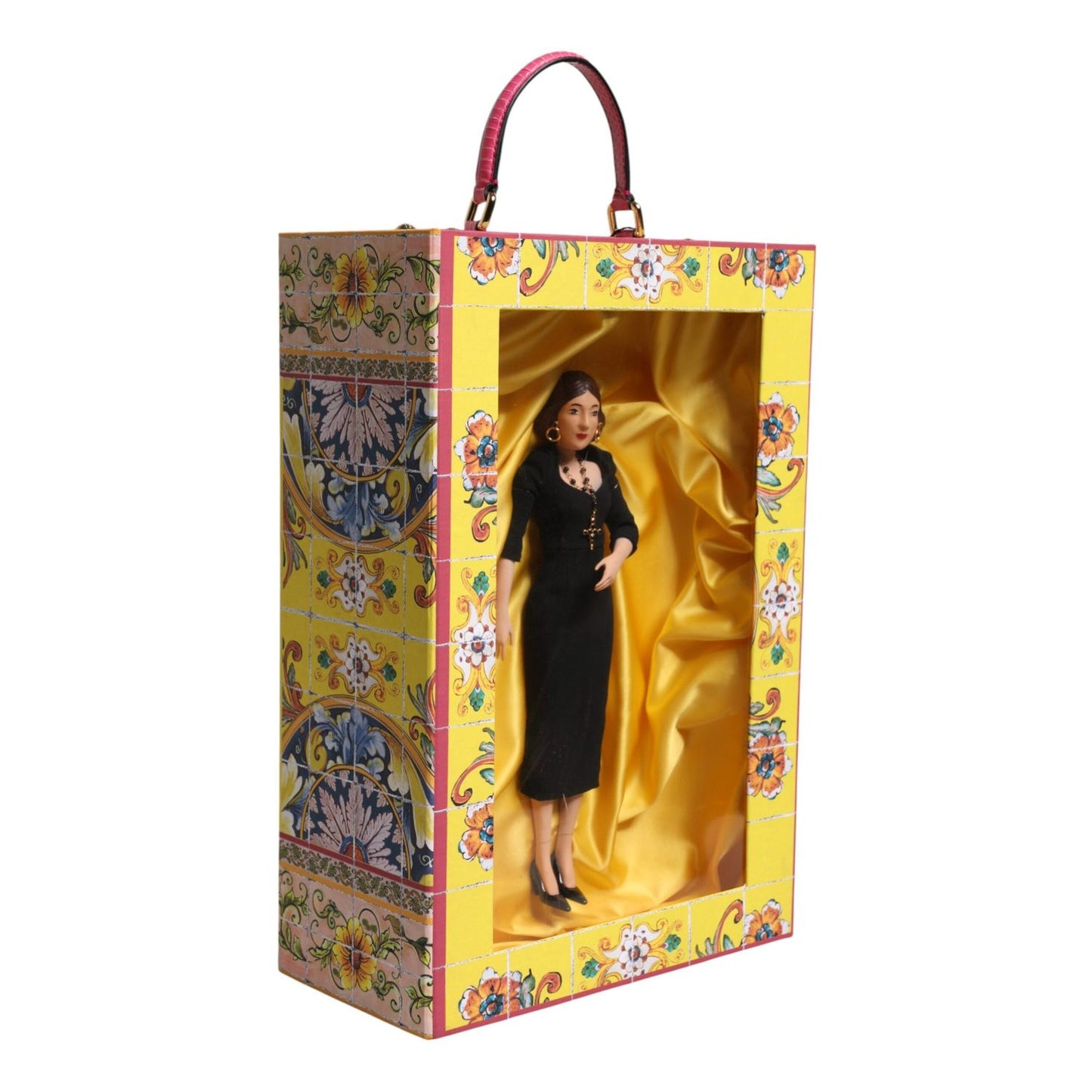 Dolce & Gabbana Black Dress Ceramic Porcelain Fashion Leather Sicily Dolls
