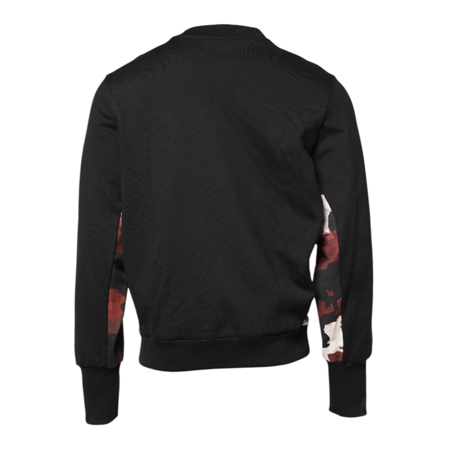 Dolce & Gabbana Black Embroidered Crew Neck Pullover Sweater