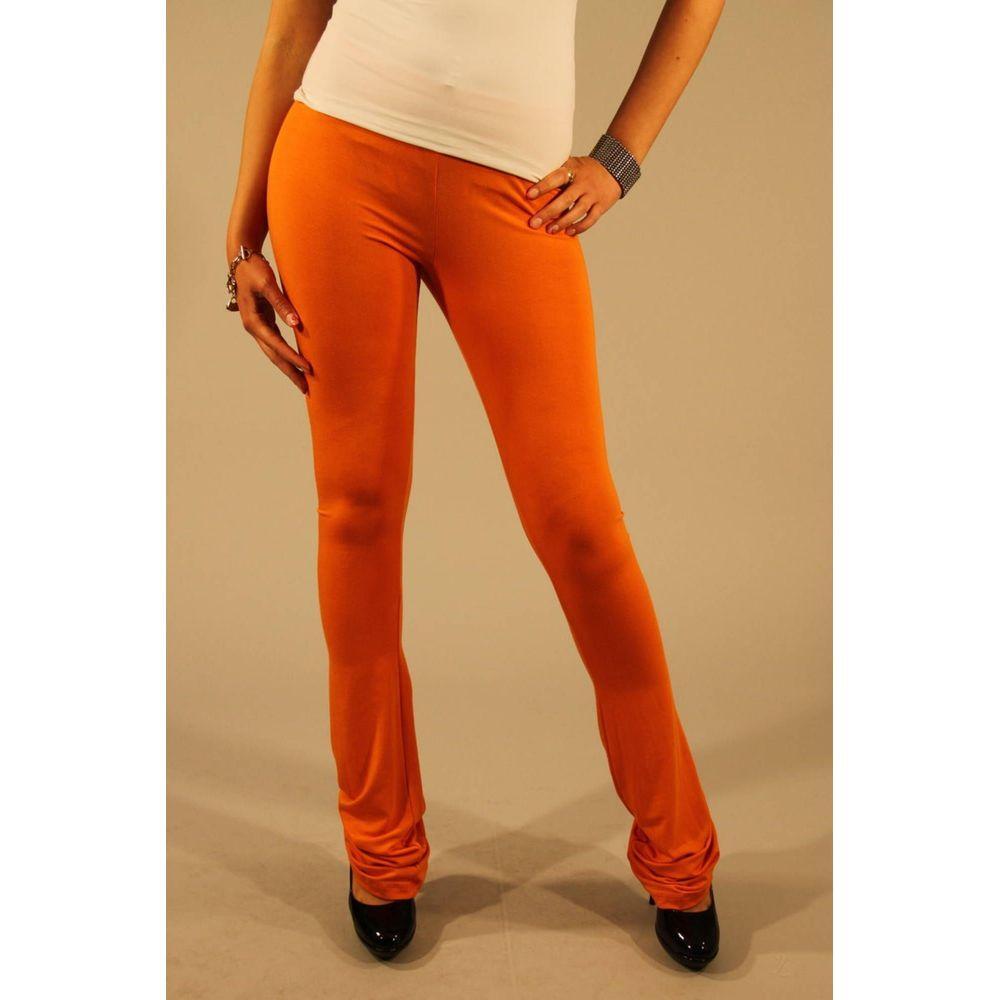 Patrizia Pepe Orange Viscose Women Legging PA-1059-ONE SIZE