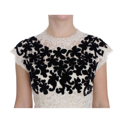 Dolce & Gabbana Floral Lace Ricamo Long Ball Maxi Dress