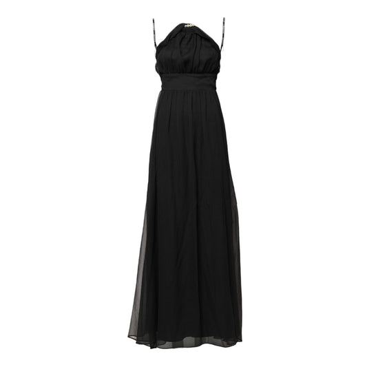 Marciano by Guess Black Tulle Pearl Sleeveless Long Gown Dress DR28923-38