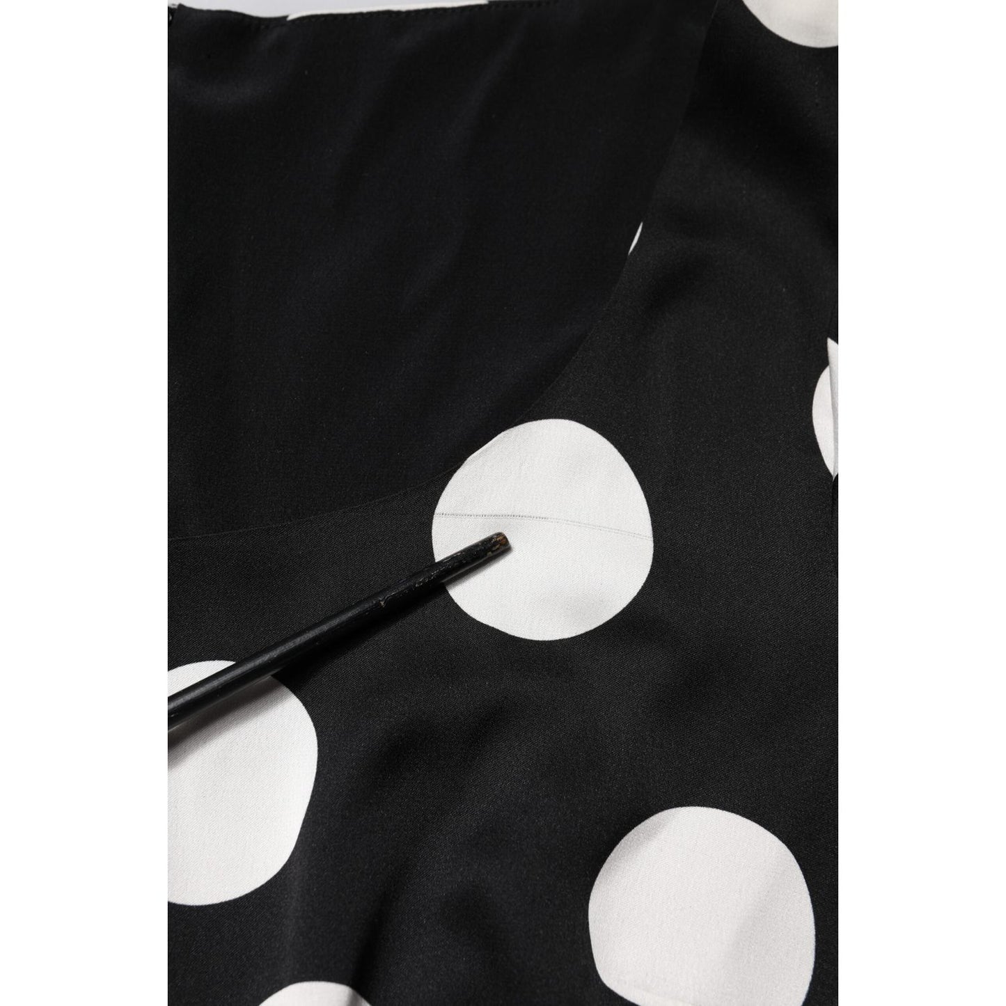 Dolce & Gabbana Black White Polka Dot Sheath Midi Dress