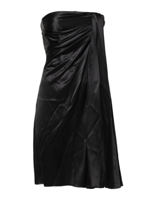 Dolce & Gabbana Black Strapless Sheath A-line Mini Dress DR281332-38
