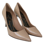 Dolce & Gabbana Beige Patent Leather Stiletto Heel Pumps LA7723-36.5