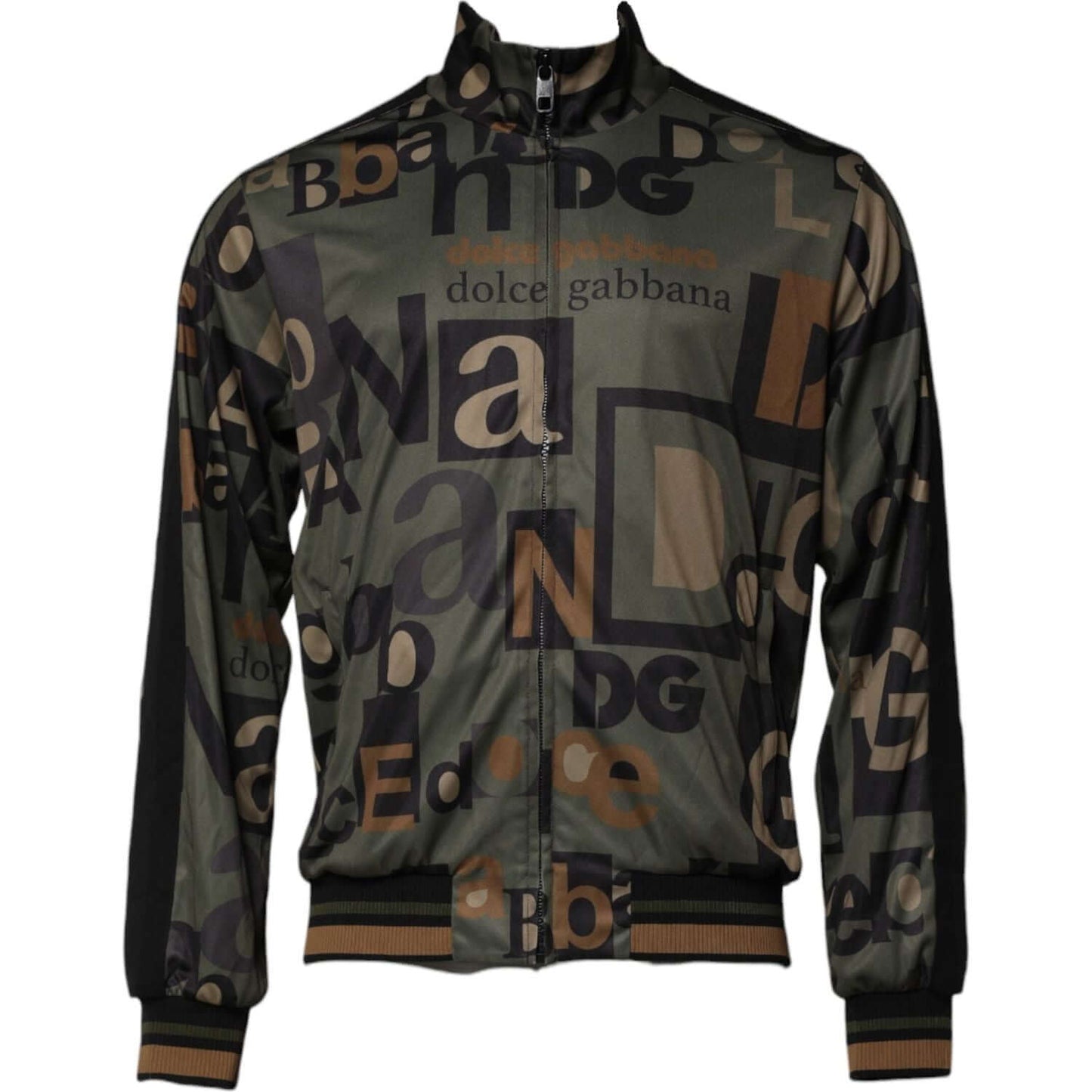 Dolce & Gabbana Multicolor Logo Full Zip Men Bomber Sweater TSH90599-52