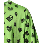 Dolce & Gabbana Green Heart Print Cotton Crew Neck T-shirt