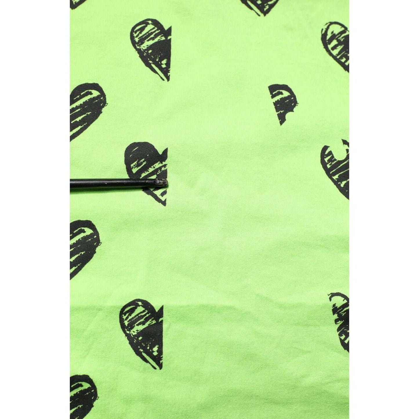 Dolce & Gabbana Green Heart Print Cotton Crew Neck T-shirt