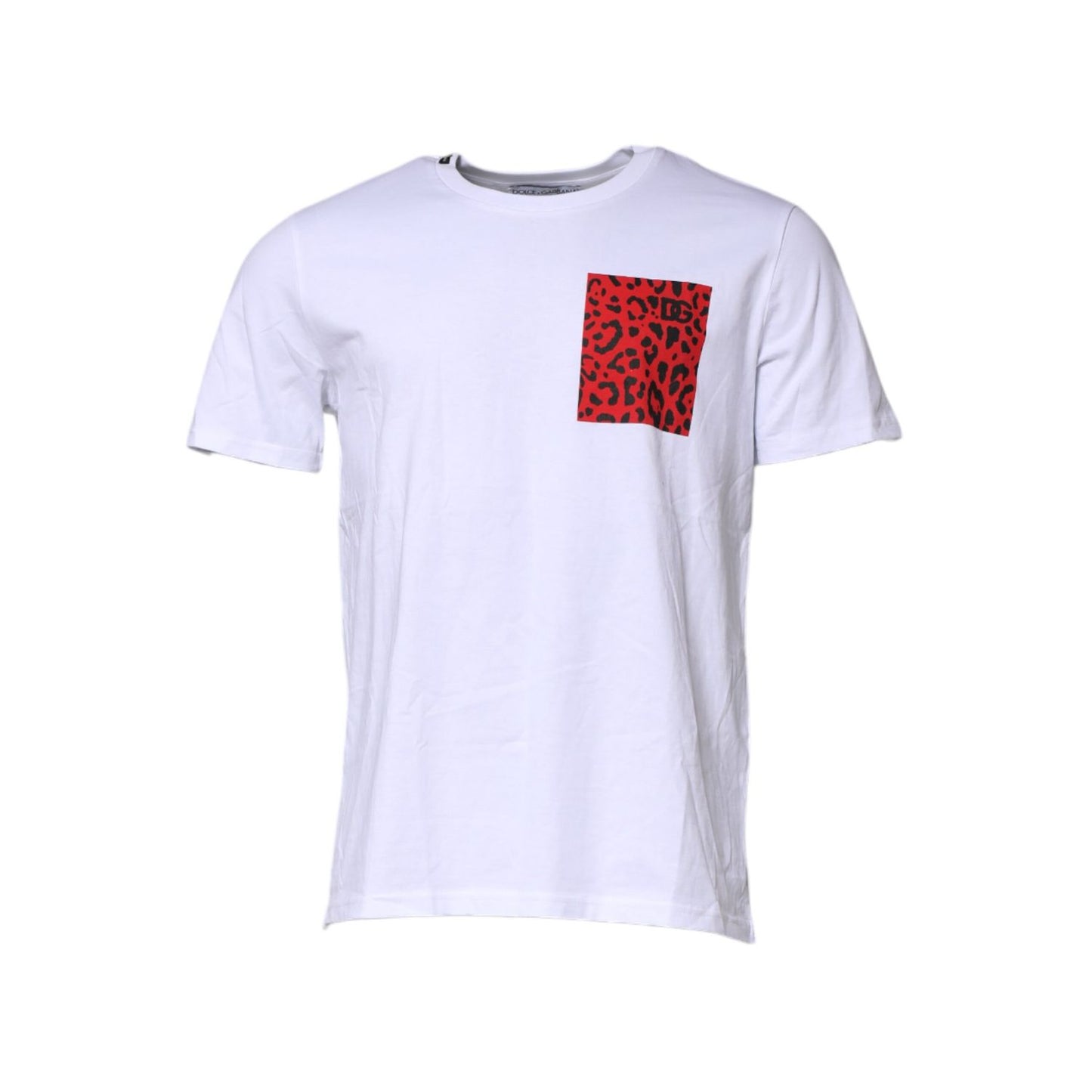 Dolce & Gabbana White Cotton Short Sleeves Crew Neck T-shirt