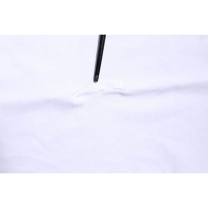 Dolce & Gabbana White Cotton Logo Patch Crew Neck T-shirt