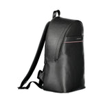 Tommy Hilfiger Black Polyester Men Backpack
