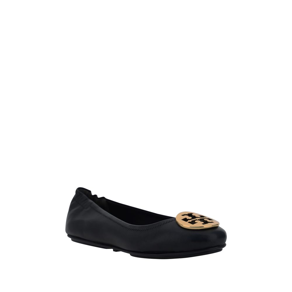 Tory Burch Black Lamb Ovis Aries Aries Ballet Flats