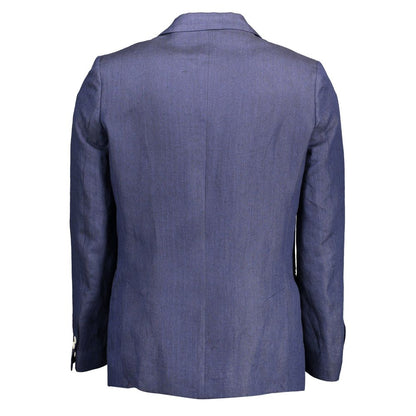 Gant Blue Linen Jackets & Coat