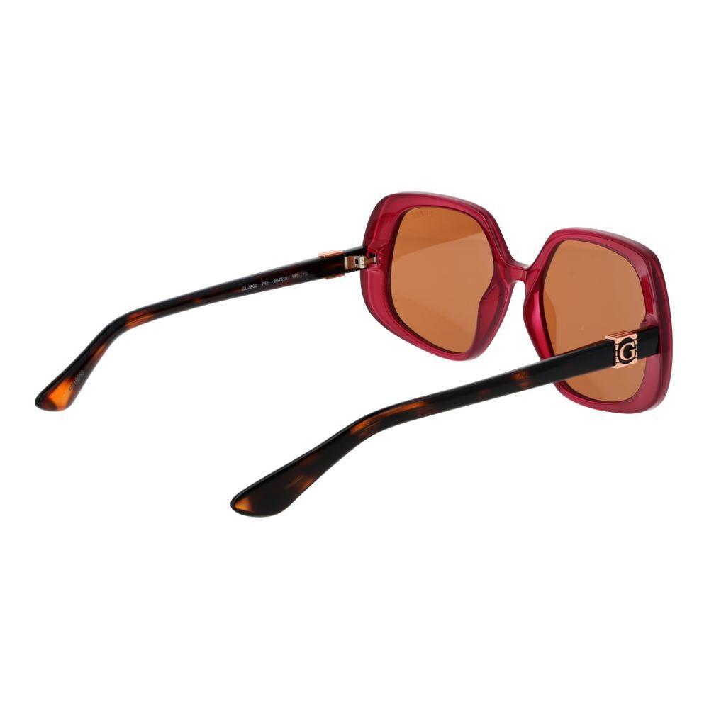 Guess Burgundy Plastic Sunglasses