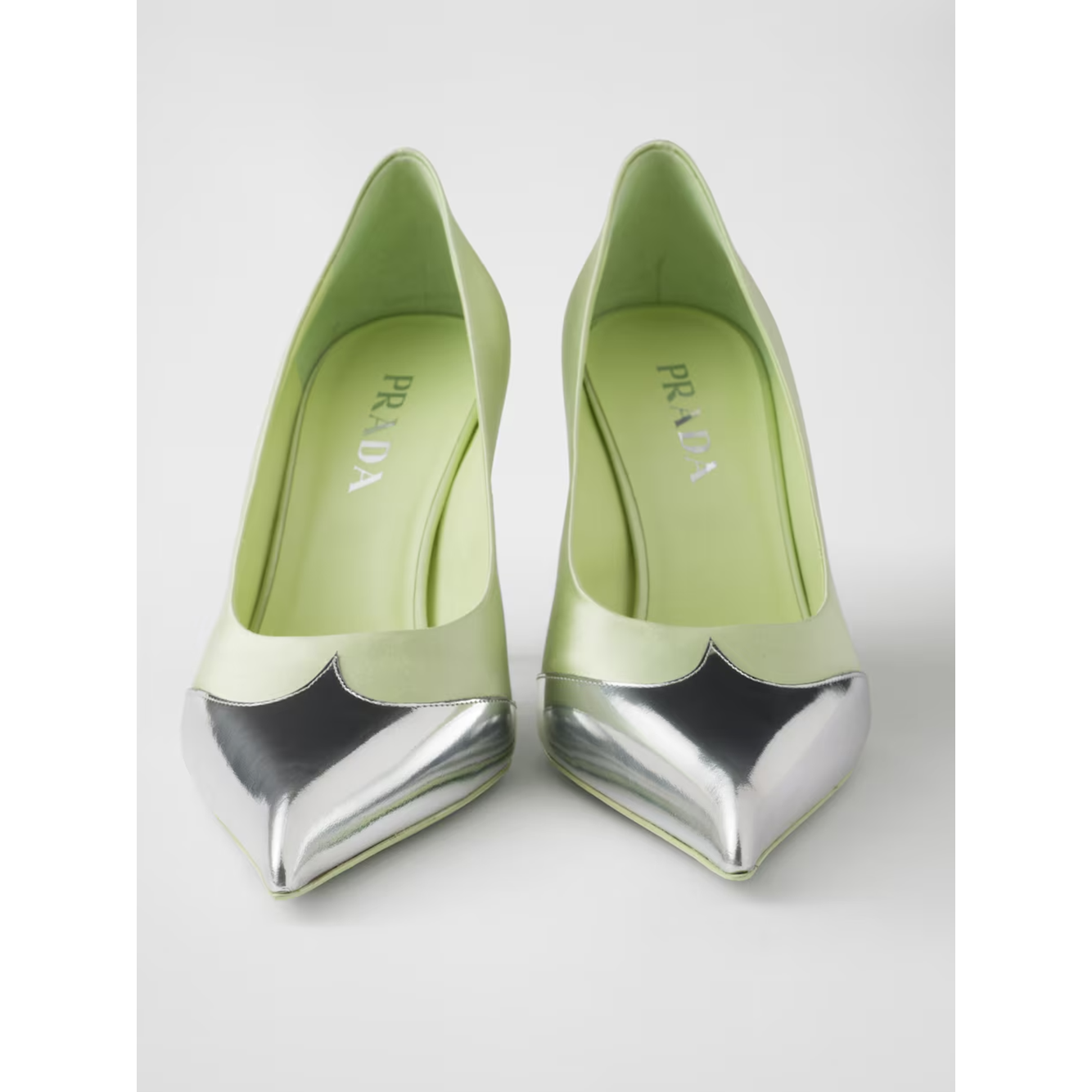 Prada Satin And Metallic Leather Pumps 1I968N_049_F065J_F_A085_35.5