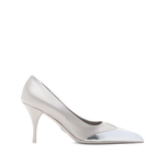 Prada Satin And Metallic Silver Leather Pumps 1I968N_049_F0D32