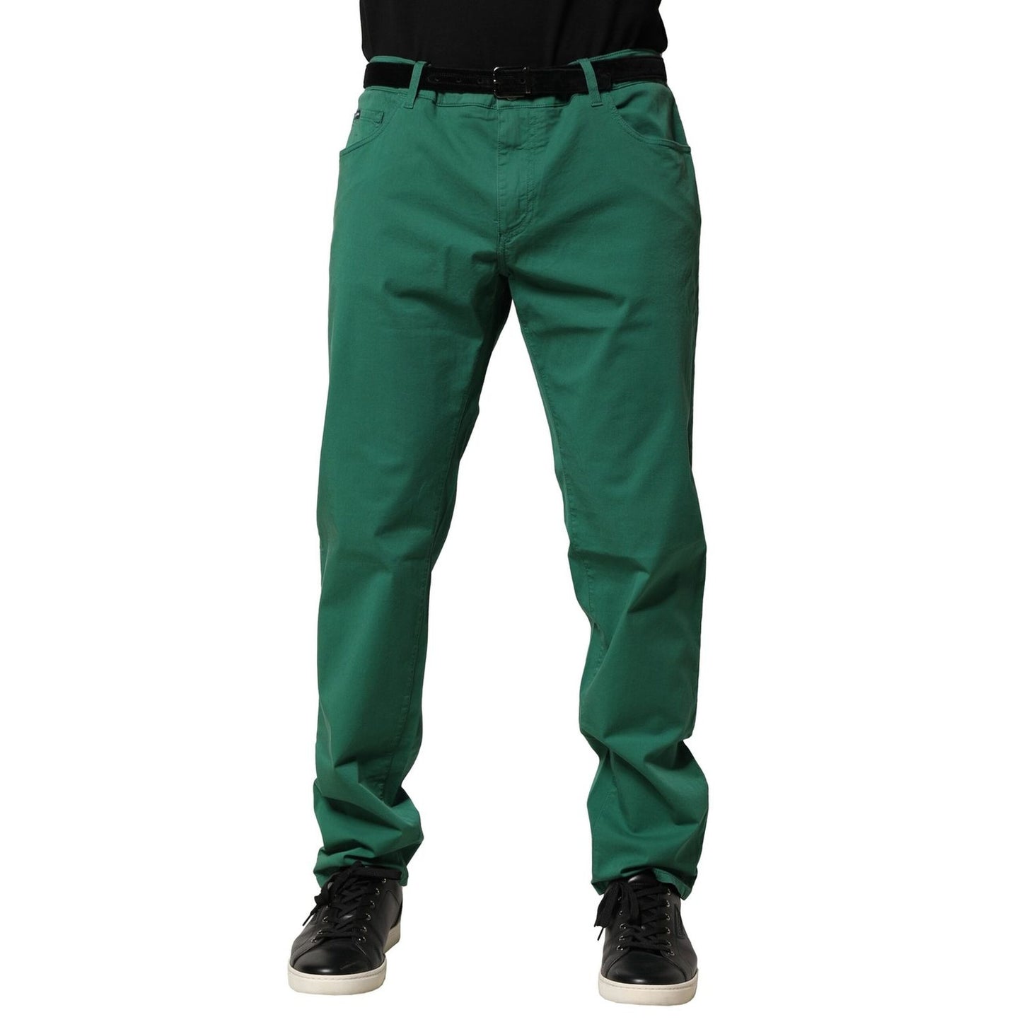 Dolce & Gabbana Green Cotton Stretch Skinny Men Denim Jeans