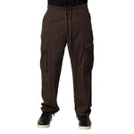 Dolce & Gabbana Brown Cotton Cargo Jogger Men Pants