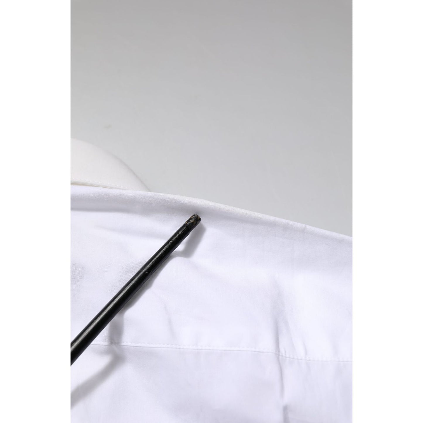 Dolce & Gabbana White GOLD Long Sleeves Dress Formal Shirt