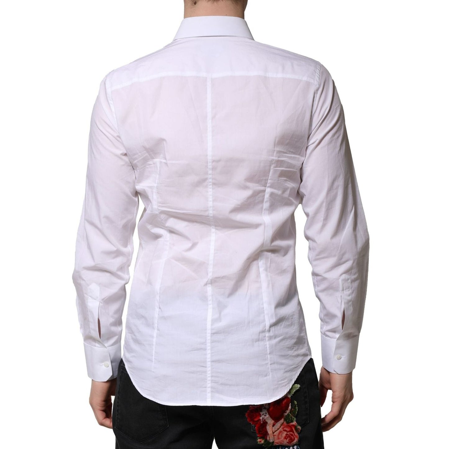 Dolce & Gabbana White MARTINI Long Sleeves Men Formal Shirt TSH906817-39