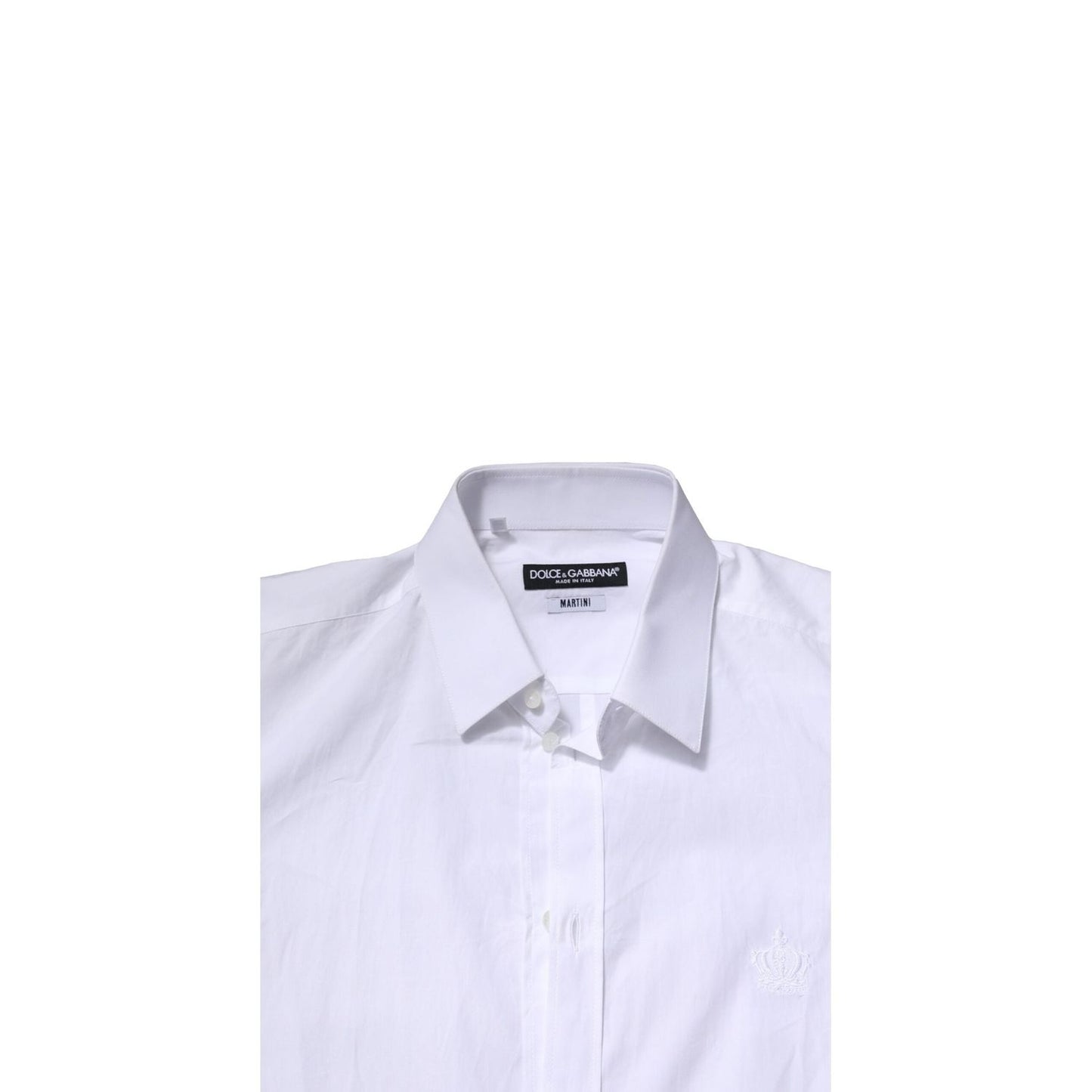 Dolce & Gabbana White MARTINI Long Sleeves Men Formal Shirt TSH906817-39