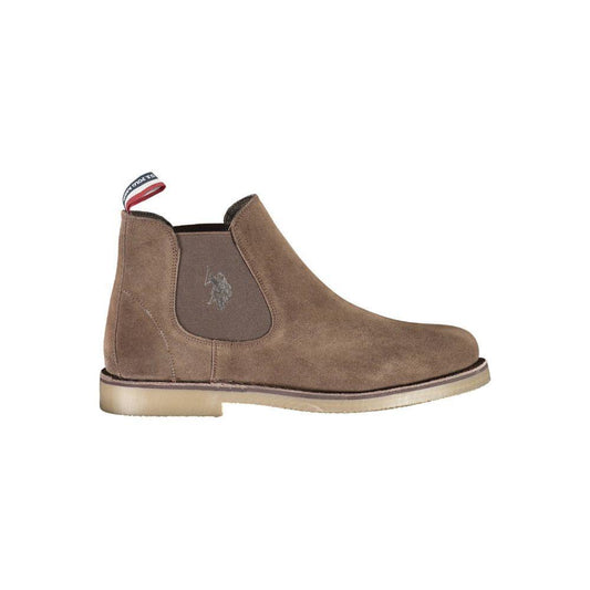 U.S. POLO ASSN. Brown Leather Men Boot US-16705-EU45/US12