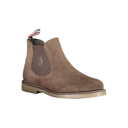 U.S. POLO ASSN. Brown Leather Men Boot US-16705-EU45/US12