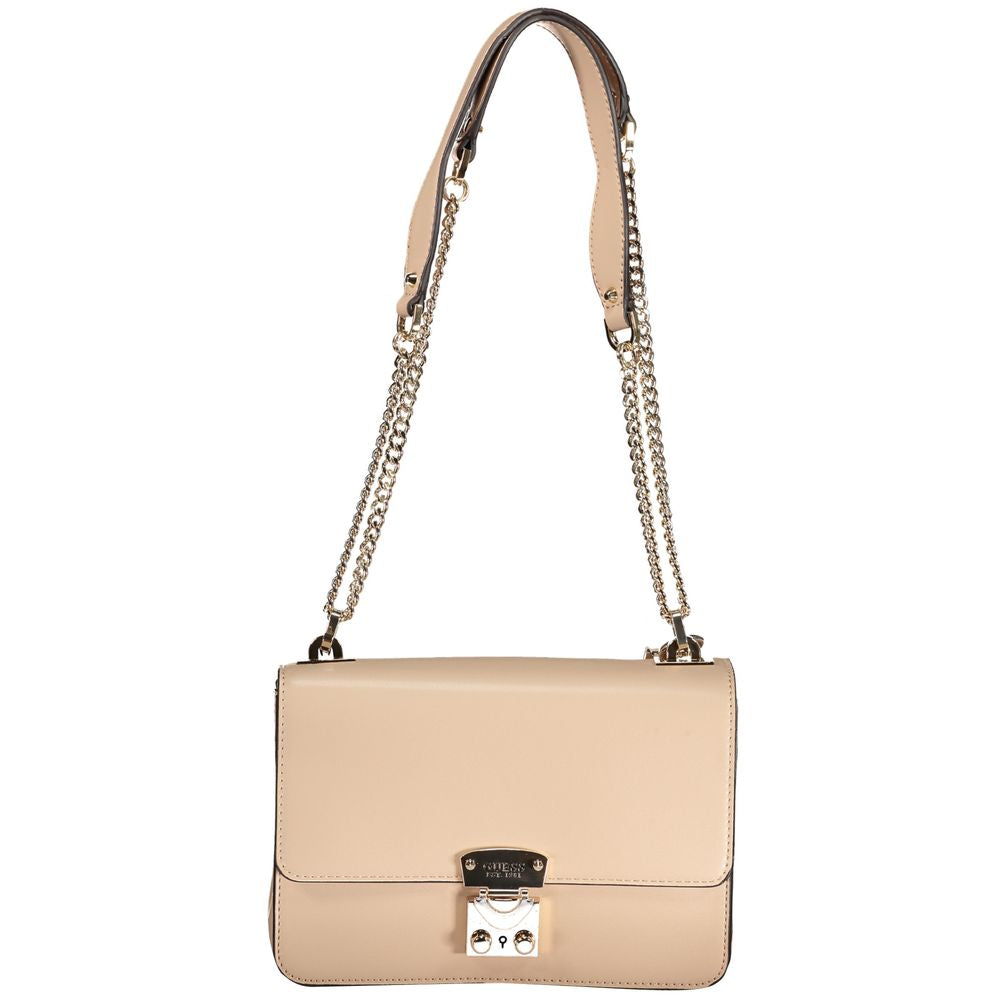 Guess Jeans Beige Polyethylene Handbag GU-30198