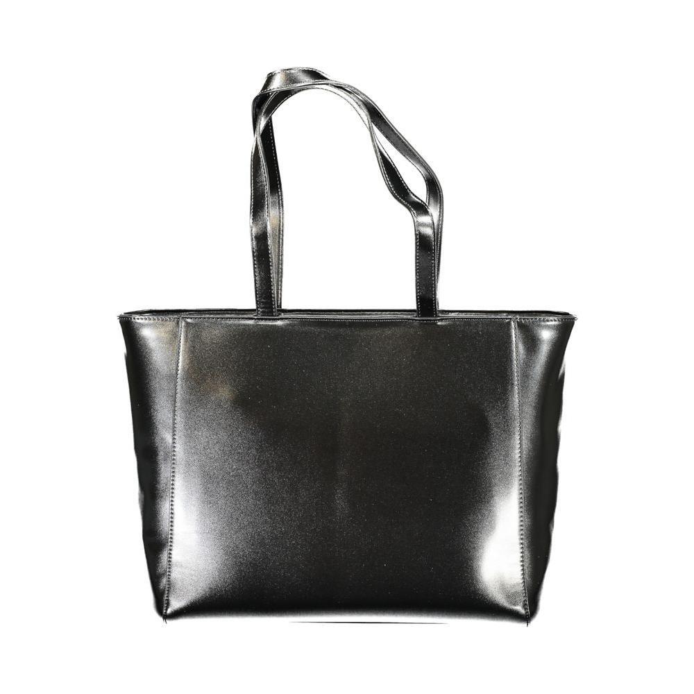 Front view with bag zipped and handles upright.