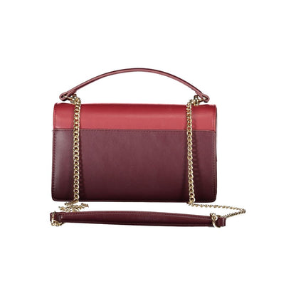 Mario Valentino Red Polyethylene Women Handbag with chain shoulder strap in stylish red design, perfect for fashion-forward individuals.