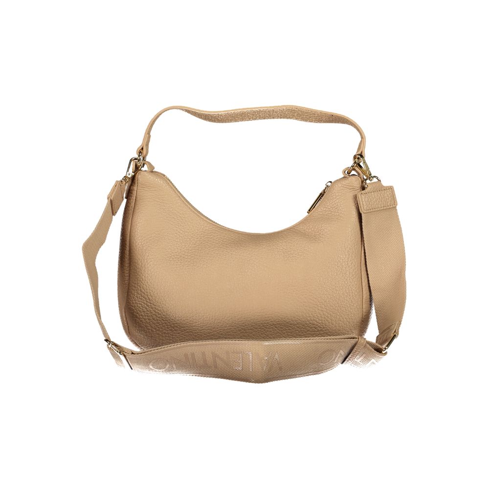 Mario Valentino Beige Polyethylene Handbag with adjustable shoulder strap and zip closure.