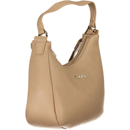 Mario Valentino Beige Polyethylene Handbag with adjustable strap and zip closure