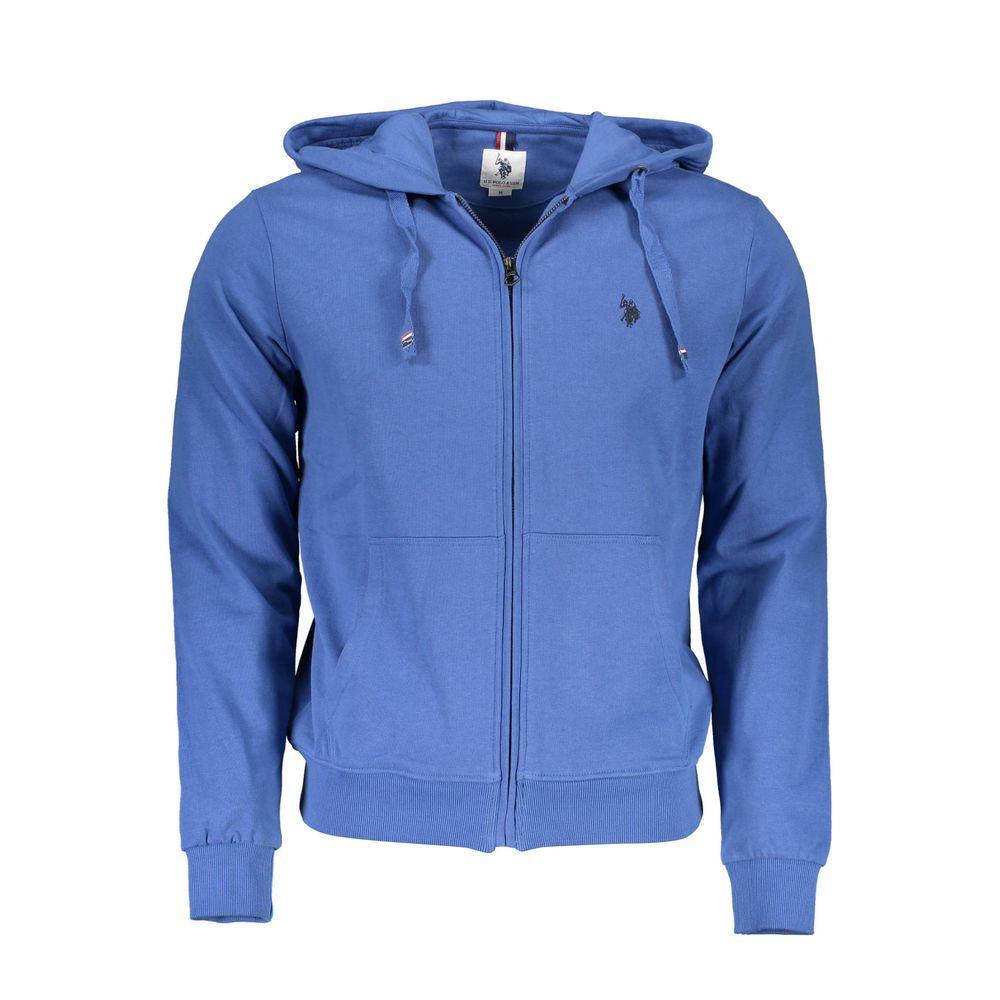 U.S. POLO ASSN. Blue Cotton Men Sweater Hoodie US-38228-XXL