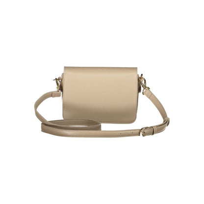 Mario Valentino Beige Polyethylene Women Handbag with adjustable strap