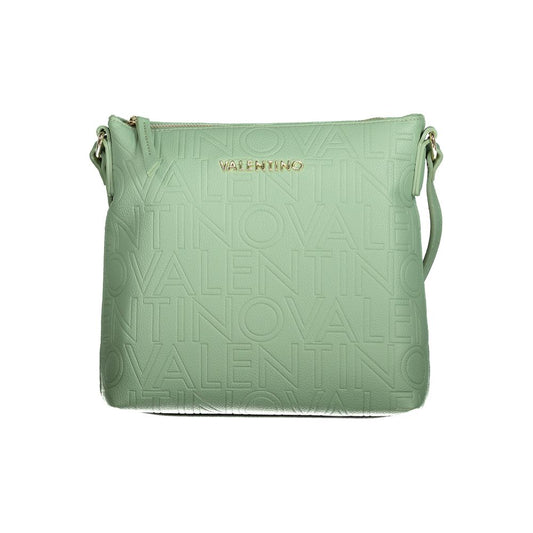 Mario Valentino Green Polyethylene Women Handbag with embossed logo and an adjustable strap