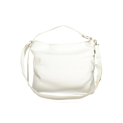 Mario Valentino White Polyethylene Women Handbag with handle and shoulder strap.